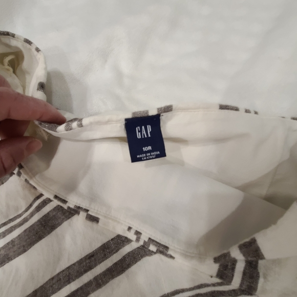 GAP cotton brown and white stripe long skirt - Picture 3 of 5